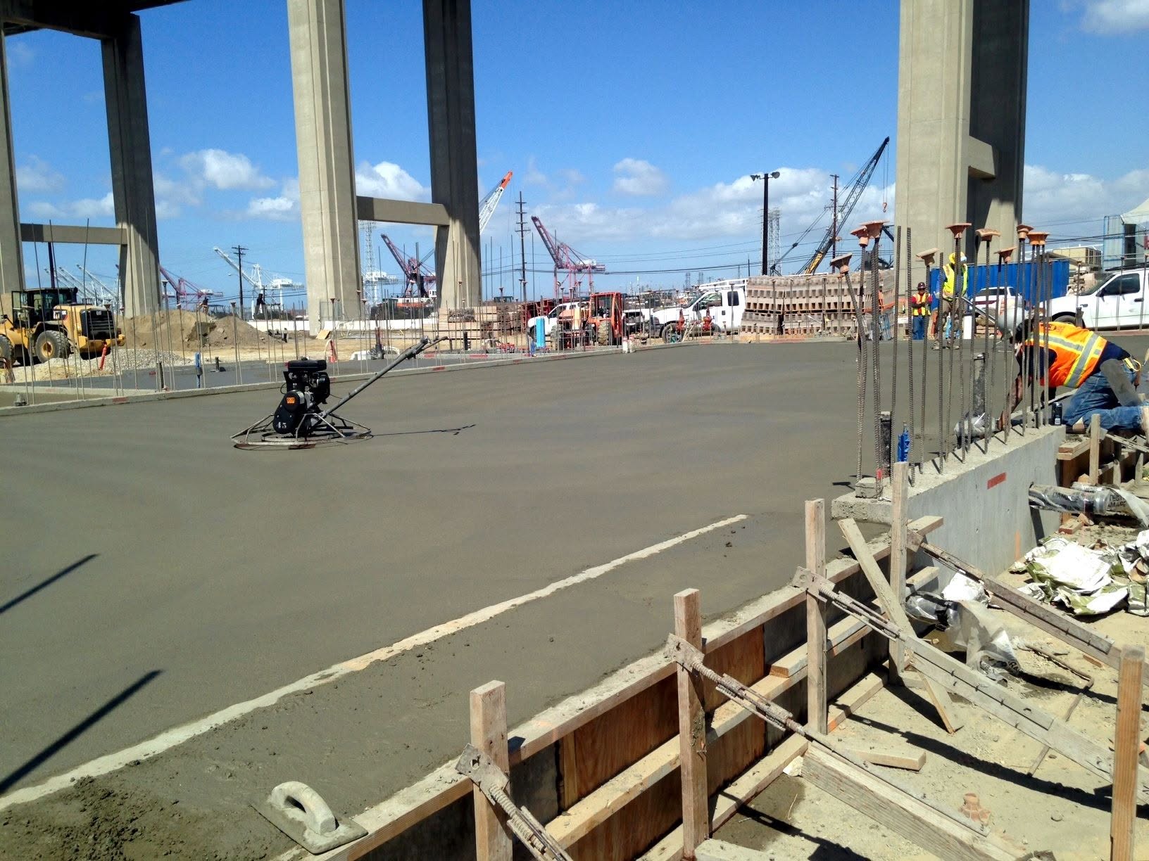 Temporary project photo: concrete slab construction